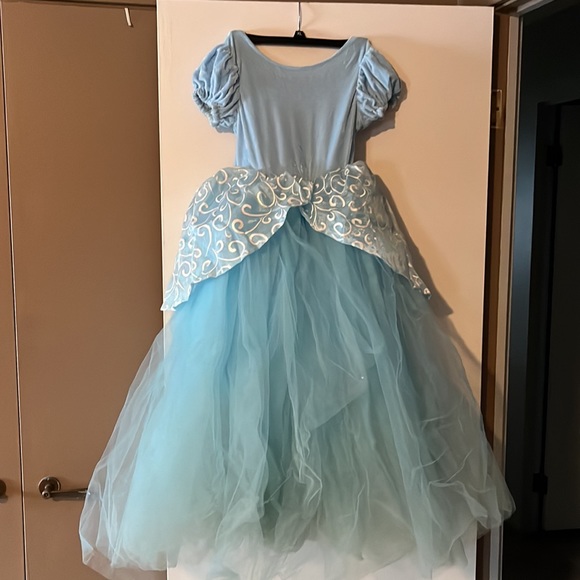 Cinderella princess dress with arm sleeves and a beautiful tiara. - Picture 4 of 5